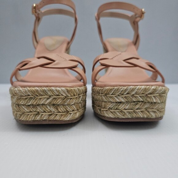 Stuart Weitzman Braida Max Wedge Womens 7 Tan Leather Espadrille Sandal NEW - Picture 7 of 14